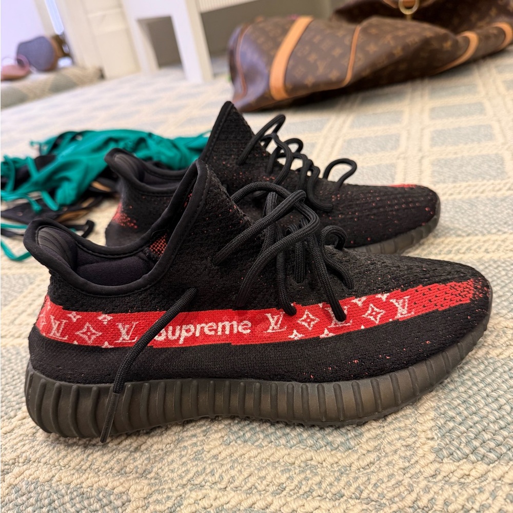 Yeezy Black and Red Sneakers - Picture 3 of 3